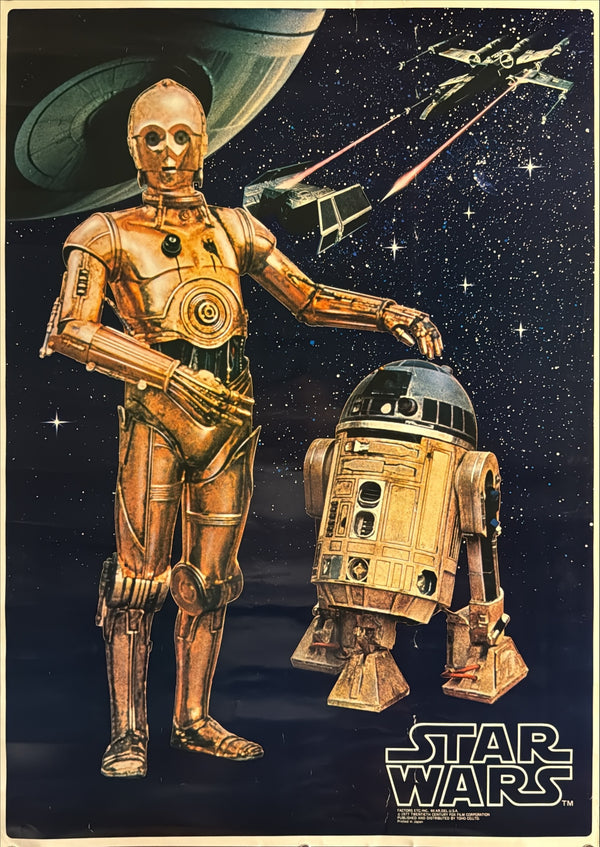 “Star Wars / C-3PO & R2-D2”, Original 1977 Japanese Commercial Poster, Large Format (62 x 86 cm) ZA1218A