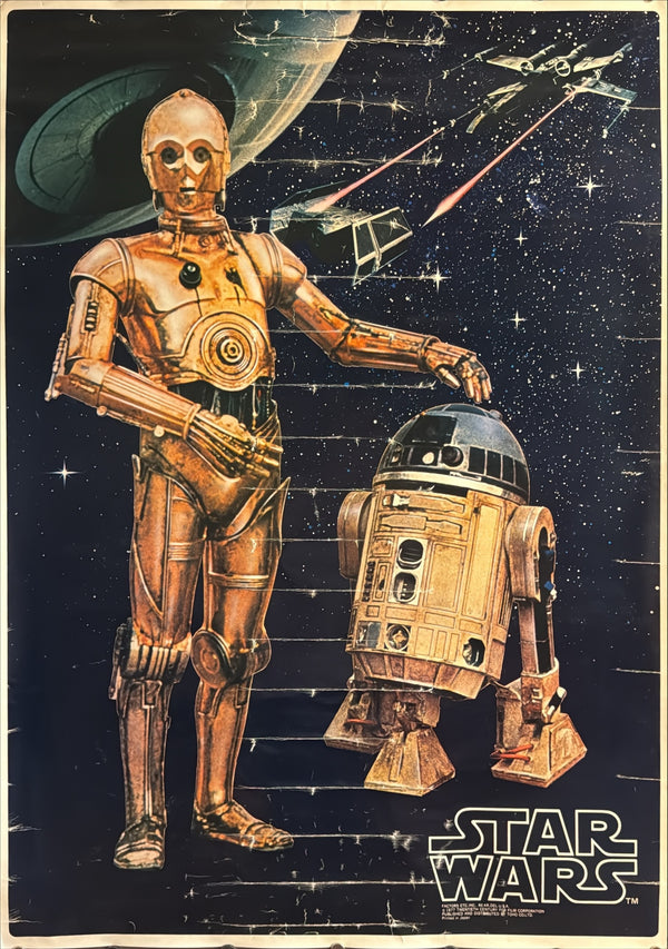 “Star Wars / C-3PO & R2-D2”, Original 1977 Japanese Commercial Poster, Large Format (62 x 86 cm) K265
