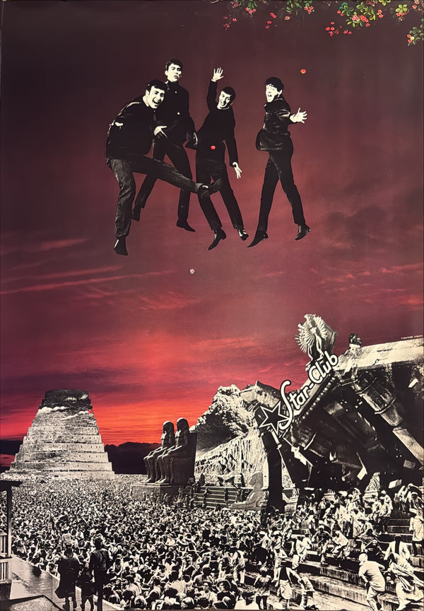 “TADANORI YOKOO – THE BEATLES / STAR-CLUB 1977”, Japanese Contemporary Art Poster, Original Offset 1977, Ultra Rare, B1 Size (c. 72.8 × 102.7 cm) KA6