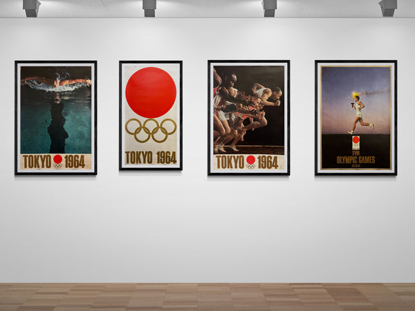 "Olympic Games 1964 Tokyo - The Official Poster Suite (Complete Set of Four in Original Tokyo 1964 Organizing Committee Tube)" Original Release Japanese Promotional Poster 1961