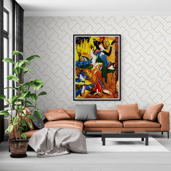 "YOKOO TADANORI- The Miraculous World of Edo Painting / Lineage of Eccentrics", Japanese Contemporary Art Poster, Original Release 2019, B0 Size (103 x 145cm)
