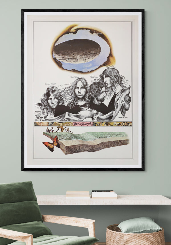Uno Aquirax (宇野亜喜良) Offset Poster – Pink Floyd "The Dark Side of the Moon" LP Record Promotional Poster, 1973, B1 Size (c.102.8 × 72.9 cm)