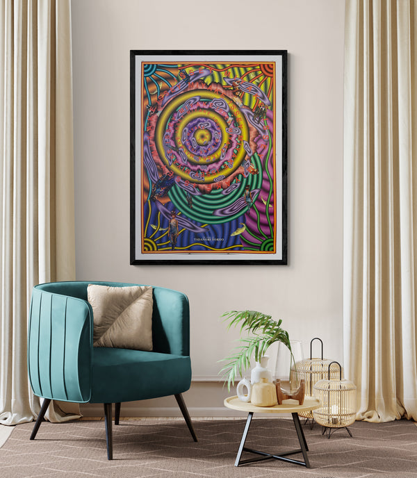 "TADANORI YOKOO – Issey Miyake", Japanese Contemporary Art / Fashion Poster, Original Offset 1995, Ultra Rare, B1 Size (c.73 × 103 cm)