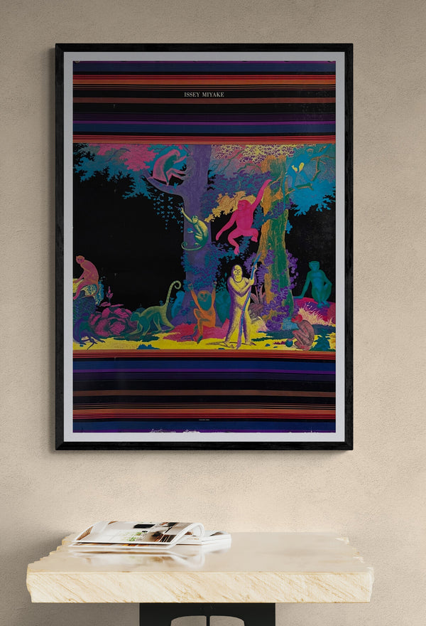 “TADANORI YOKOO – Issey Miyake”, Japanese Contemporary Art / Fashion Poster, Original Offset 1976, Ultra Rare, B1 Size (c.73 × 103 cm)