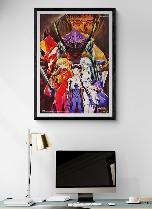 “Neon Genesis Evangelion 2” (PlayStation®2), Original Japanese Double‑Sided Shop Poster 2003, Rare “NOT FOR SALE”, B2 Size (51 × 73 cm) O459