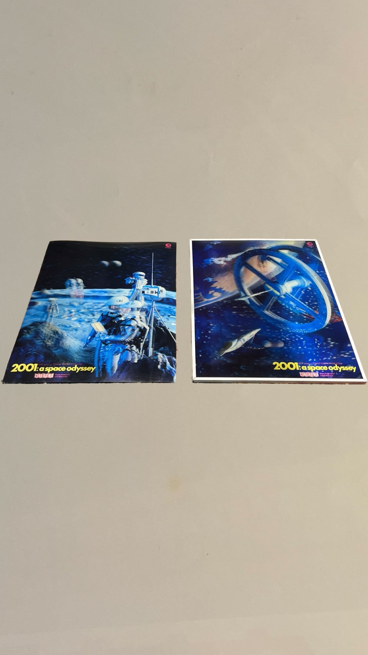 2001: A SPACE ODYSSEY (1968) - Cinerama 3D Lenticular - Style A and B, 1968, Ultra Rare, 10.25