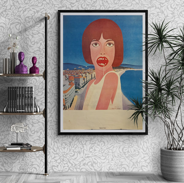 "TADANORI YOKOO - DROOL", Japanese Contemporary Art Poster, Original Release 1970, B1 Size (71 x 103cm) O208