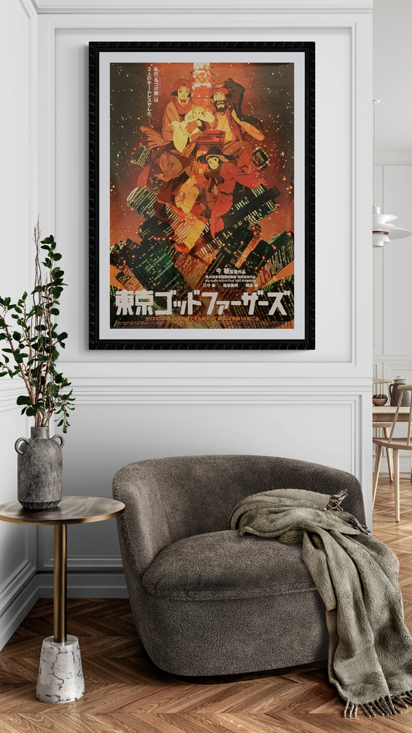 "Tokyo Godfathers", Original Release Japanese Movie Poster 2003, B2 Size (51 x 73cm) F130