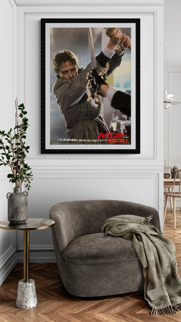 "Highlander", Original Release Japanese Movie Poster 1986, B2 Size (51 x 73cm) A158