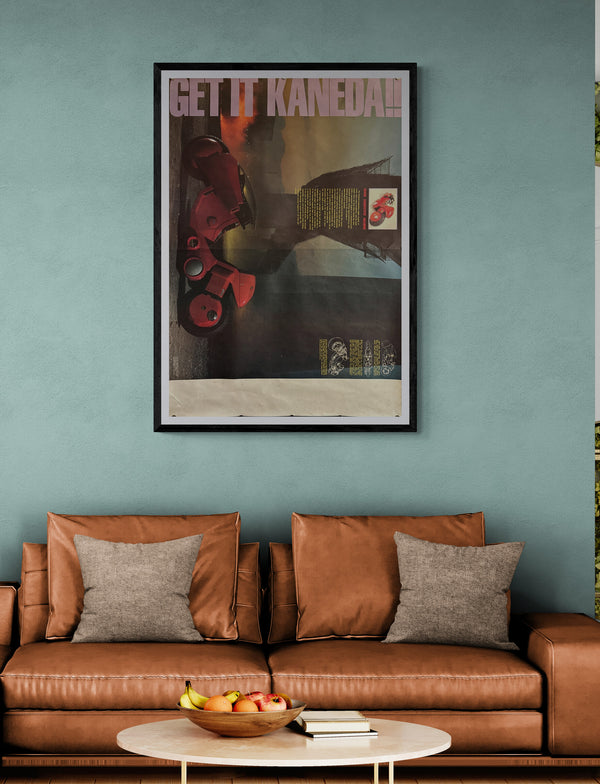 “AKIRA – ‘GET IT KANEDA!!’ Super Conductive Machine,” Original Japanese B1 Poster, Printed in 1988 First‑Release Campaign, Double‑Sided, Size 73 × 103 cm – Excellent Condition AA16