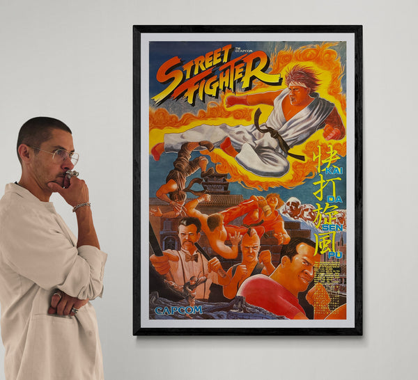 “STREET FIGHTER” / 「ストリートファイター」 / 「快打旋風」, Ultra-Rare Original CAPCOM First-Release Arcade Promotional Poster 1987, “At the Birth of the Modern Fighting Game”, Holy Grail Rarity, B1 Size (c. 72.8 × 103 cm)