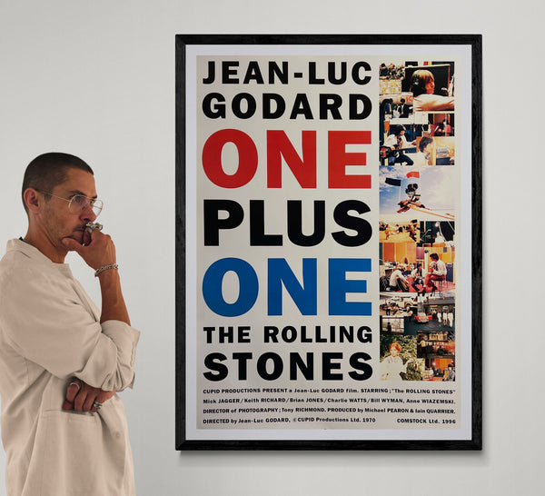 “ONE PLUS ONE / Sympathy for the Devil” (1996), ORIGINAL JAPANESE B1 THEATRICAL POSTER, JEAN-LUC GODARD / THE ROLLING STONES, Scarce B1 Oversize, Original Japanese Re-Release Campaign for the 1968 film (1996), c. 72.8 × 103 cm (28.7 × 40.6 in) IA31