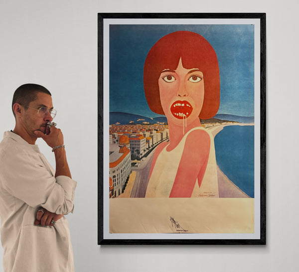 Tadanori Yokoo DROOL / よだれ Original Hand-Signed B1 Poster Original 1970 printing ｜ Offset-printed poster on paper ｜ B1 size approx. 103 × 72.8 cm ｜ Hand signed by the artist｜ Very limited, museum-grade rarity