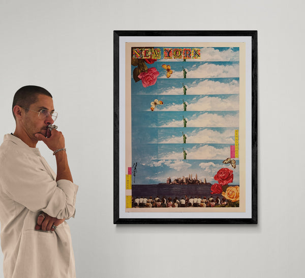 "TADANORI YOKOO - New York (1968)", Japanese Contemporary Art Poster, Original Offset 1968, Ultra Rare, SIGNED, Size (c.84.1 x 60.5 cm) - Gallery
