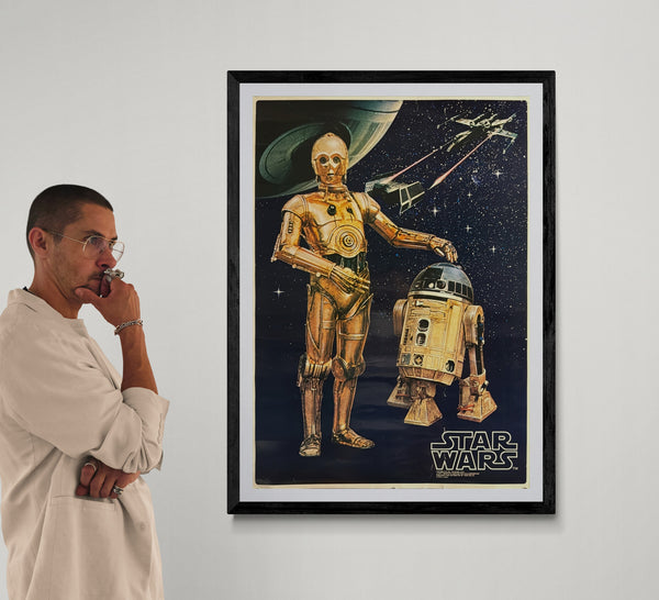 “Star Wars / C-3PO & R2-D2”, Original 1977 Japanese Commercial Poster, Large Format (62 x 86 cm) ZA1218A