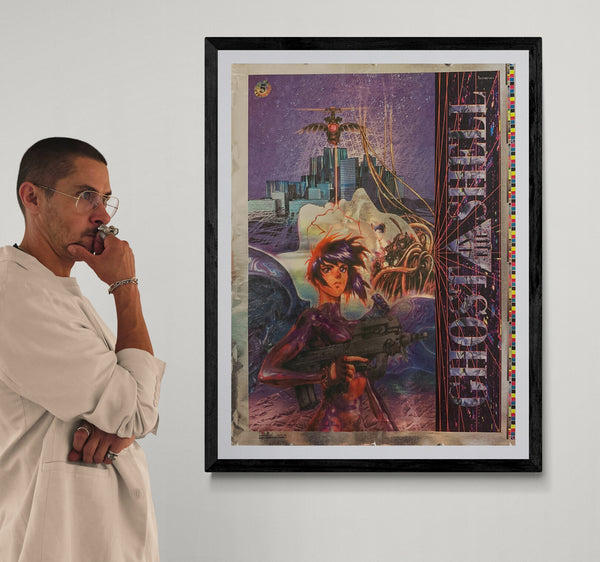 “Ghost in the Shell” (攻殻機動隊), Scarce Original Japanese Artpresto CYBERNETICS 5 Untrimmed Production‑Proof / Printer‑Control Sheet 1997, Large Format c. 78.5 × 59 cm Q145