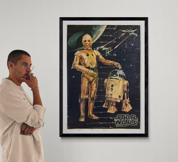 “Star Wars / C-3PO & R2-D2”, Original 1977 Japanese Commercial Poster, Large Format (62 x 86 cm) K265
