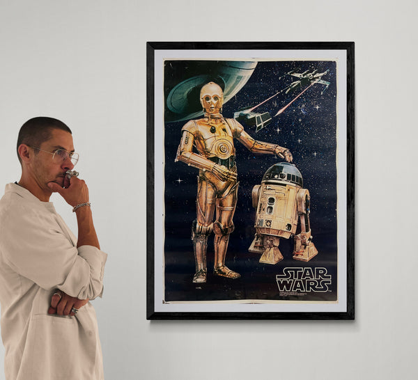 “Star Wars / C-3PO & R2-D2”, Original 1977 Japanese Commercial Poster, Large Format (62 x 86 cm) ZA1218