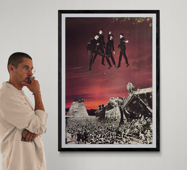 “TADANORI YOKOO – THE BEATLES / STAR-CLUB 1977”, Japanese Contemporary Art Poster, Original Offset 1977, Ultra Rare, B1 Size (c. 72.8 × 102.7 cm) KA6