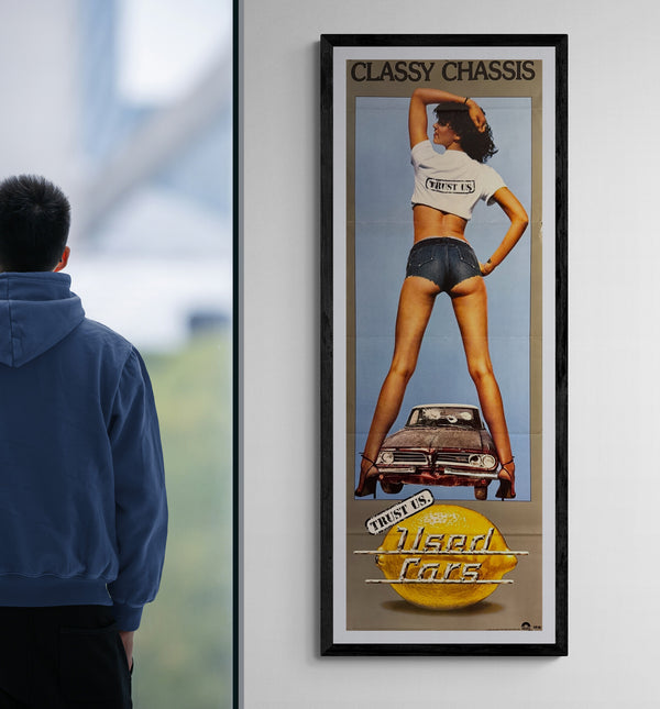 "Used Cars – Classy Chassis", Original Release Japanese Movie Door Panel Poster 1980, Door Panel Size (46 x 130cm) Q214