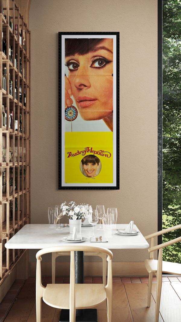"Audrey Hepburn Roadshow", Original Japanese Movie Poster Release 1972, Size (38 x 107cm) D91