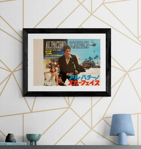 "Scarface", Original Release Japanese Movie Poster 1983, B3 Size (36 x 50 cm) G14