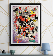 Load image into Gallery viewer, &quot;Go Nagai - Mazinger Z&quot;, Original Release Japanese Promotional Poster 1980`s, B2 Size (51 x 73cm) K99
