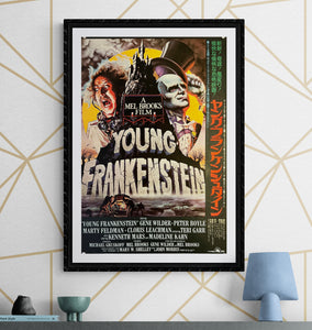 "Young Frankenstein" Original First Release Japanese Movie Poster 1974, B2 Size (51 x 73cm) A42