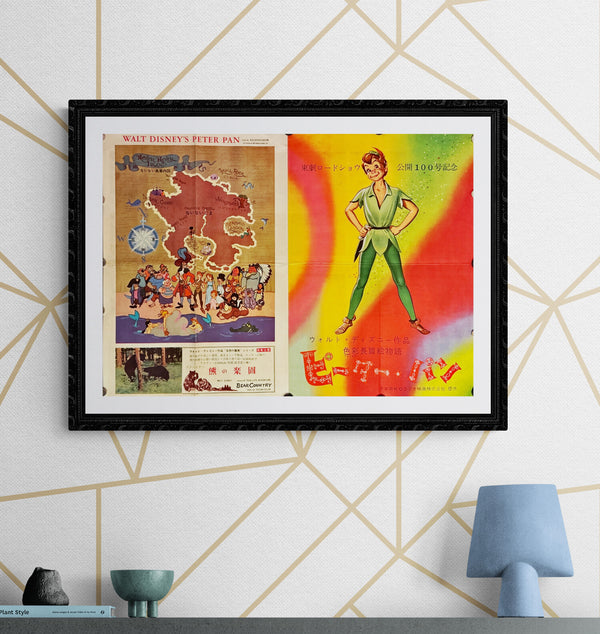 "Peter Pan", Original Release Japanese Movie Poster 1955, Size (43 x 60 cm) L49