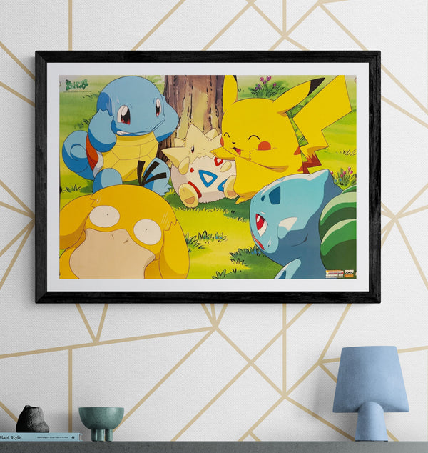 “Pokémon – Pikachu & Friends” Original 1998 Japanese Promotional Poster, Banpresto Character Poster Series, Lot No. 981211 – Not for Sale, B2 Size (51 x 73cm) N39