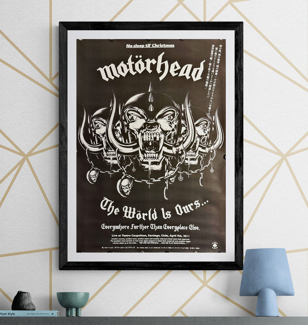 "Motörhead: The Wörld Is Ours – Everywhere Further Than Everyplace Else", Original Release Japanese Movie Poster 2011, B2 Size (51 × 73 cm) N91
