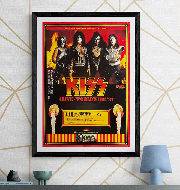 “KISS — ALIVE / WORLDWIDE ’97 Tokyo Dome”, Original Japanese Concert Poster 1997, B2 Size (51 × 73 cm) O63