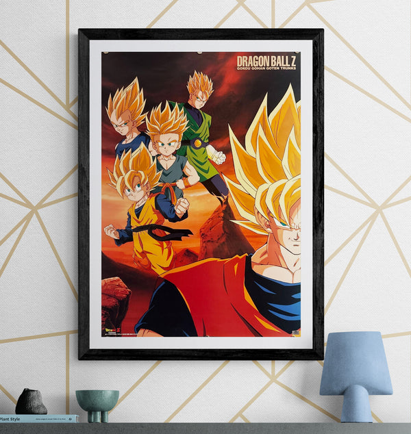 “Dragon Ball Z — Gokou / Gohan / Goten / Trunks”, Original Japanese Promotional Poster 1994, Toei-Licensed (Animetopia), B2 Size (51 × 73 cm) O152