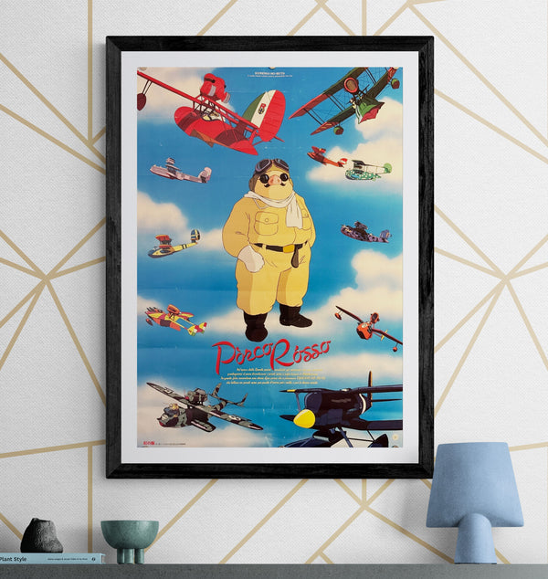 “Porco Rosso” (紅の豚 / KURENAI-NO-BUTA), Original Japanese Promotional Poster 1992, B2 Size (51 × 73 cm) O224