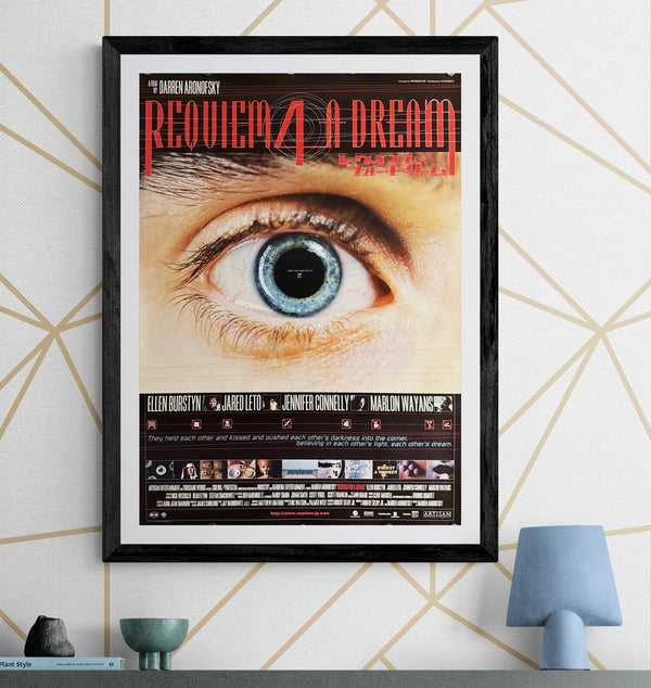 "Requiem for a Dream" (レクイエム・フォー・ドリーム), Original Japanese First-Release Movie Poster 2001, B2 Size (51 × 73 cm) ZA277
