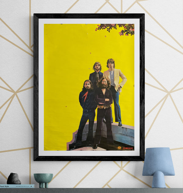 “The Beatles” — Tadanori Yokoo (横尾忠則), Original Japanese Advertising Poster 1983 (Asahi Mutual Life “Love Campaign”), B2 Size (51 × 73 cm), O479