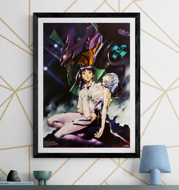 “Neon Genesis Evangelion DVD‑BOX” (新世紀エヴァンゲリオン DVD‑BOX), Original Release Japanese Home Video Poster 2003, B2 Size (51 × 73 cm) O485