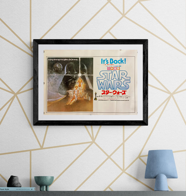 “Star Wars” (スター・ウォーズ), 1982 Japanese‑Dubbed Re‑Release Nakazuri Movie Poster, B3 Size (c. 36 × 51 cm) O554