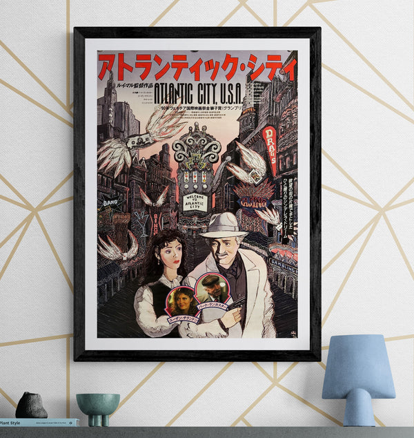 “Atlantic City, U.S.A.” (アトランティック・シティ), Original Japanese B2 Poster 1980, B2 Size (51 × 73 cm) O604
