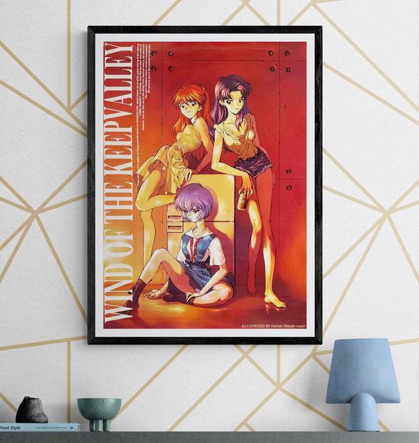 “Neon Genesis Evangelion” (新世紀エヴァンゲリオン) — “WINDOW OF THE KEEPER”, Original Japanese Anime Poster c. 1996, Comic Market / Fan-Event Promotional, B2 Size (51 × 73 cm) O704