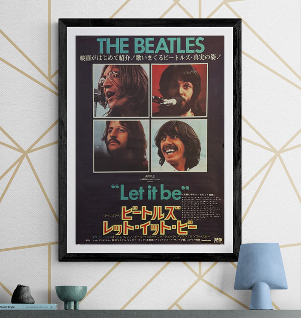 “The Beatles: Let It Be” (ビートルズ／レット・イット・ビー), Original Japanese B2 Movie Poster 1970, B2 Size (c. 51 × 73 cm) G94 A