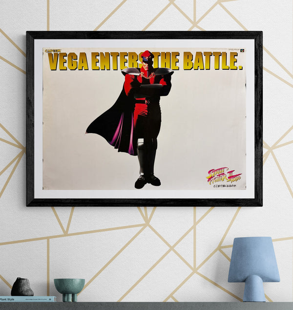 “STREET FIGHTER II TURBO” (ストリートファイターII ターボ), Original Japanese CAPCOM Super Famicom Promotional Poster 1993, Extremely Rare, B2 Size (51 × 73 cm) O456A