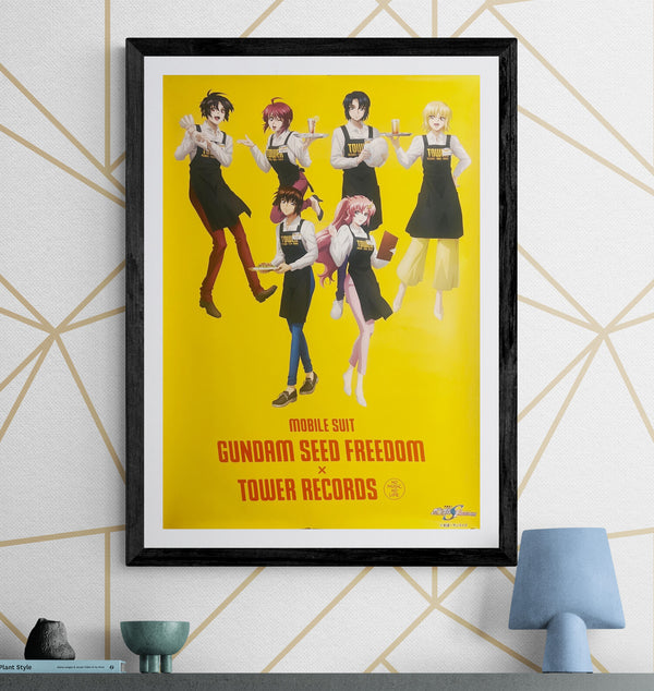 “Mobile Suit Gundam SEED FREEDOM × TOWER RECORDS” (機動戦士ガンダムSEED FREEDOM × TOWER RECORDS), Original Japanese Promotional Poster 2024, B2 Size (51 × 73 cm) ZA869