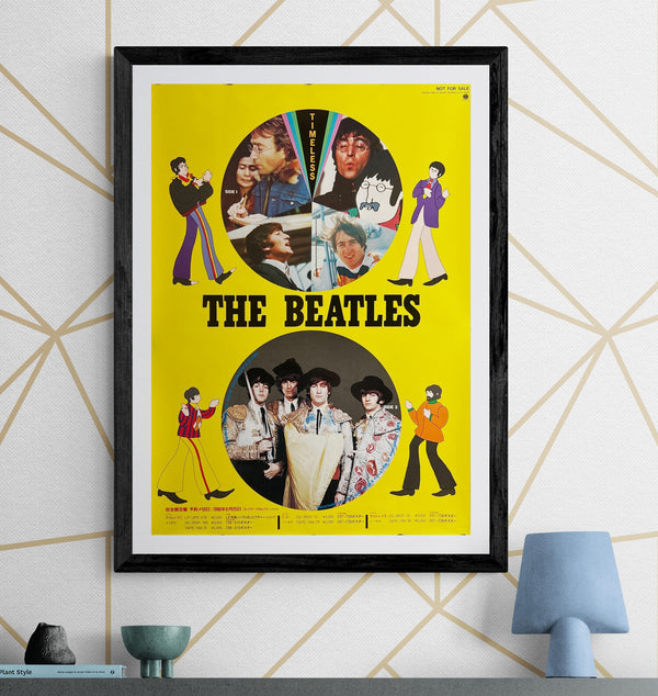 “THE BEATLES — TIMELESS” (タイムレス), Original Japanese Record Promotion Poster 1986, Not For Sale, B2 Size (51 × 73 cm) P90
