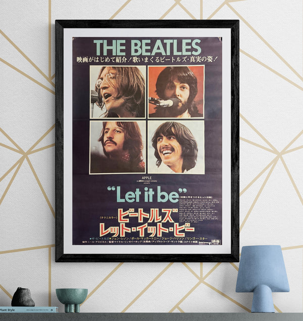“The Beatles: Let It Be” (ビートルズ／レット・イット・ビー), Original Japanese B2 Movie Poster 1970, B2 Size (c. 51 × 73 cm) P183