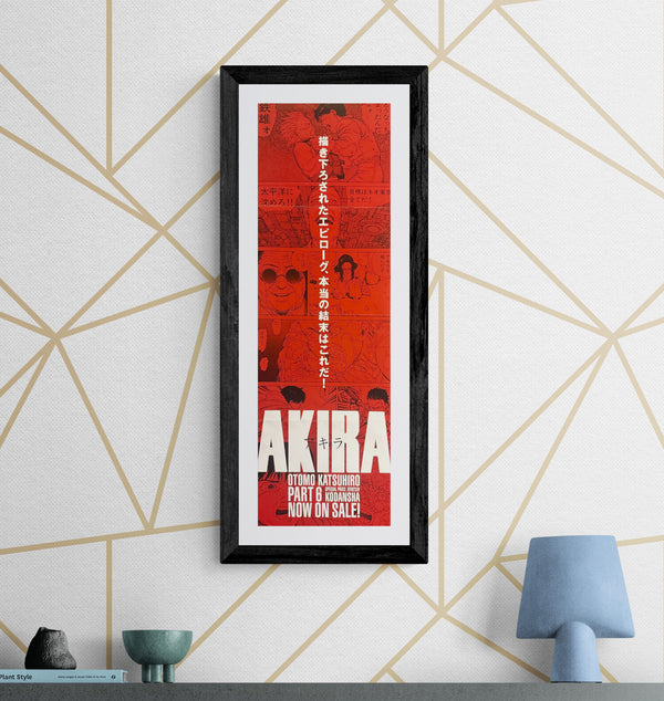 “Akira” (アキラ), Ultra‑Rare Original Japanese Bookstore Display / Kodansha Promotional “A Newly Drawn Epilogue — The True Ending Is This!! / PART 6” Poster 1993, Size (66 x 21 cm) P189