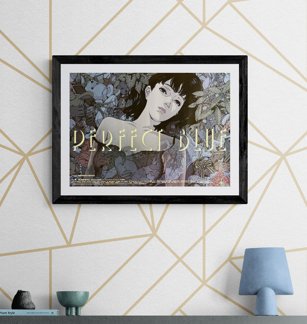 “Perfect Blue” (パーフェクトブルー), Original First Release Japanese Movie Poster 1997, Very Rare, B3 Size (36.4 × 51.5 cm) P231