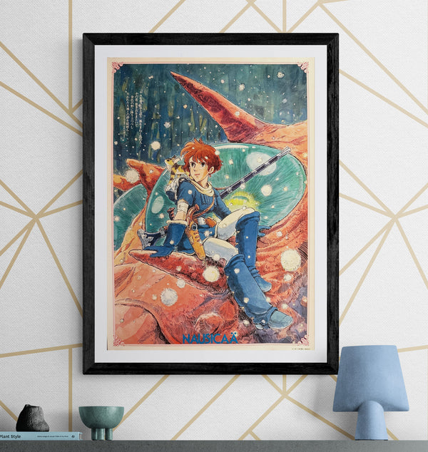 “Nausicaä of the Valley of the Wind” (風の谷のナウシカ), Original Japanese Movie Poster 1984, B2 Size (51 × 73 cm) Q1