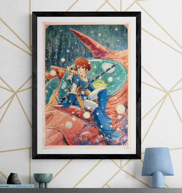 “Nausicaä of the Valley of the Wind” (風の谷のナウシカ), Original Japanese Movie Poster 1984, B2 Size (51 × 73 cm) Q13