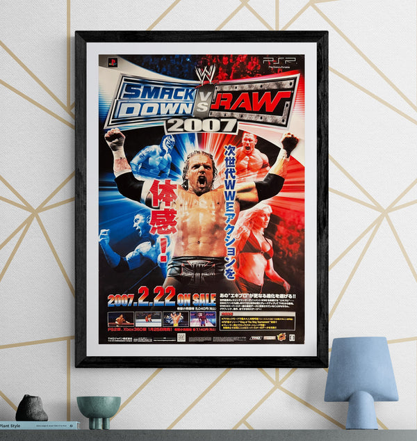 “WWE SmackDown vs. Raw 2007”, Original Japanese PlayStation Portable Promotional Poster 2007, B2 Size (51 × 73 cm) Q23